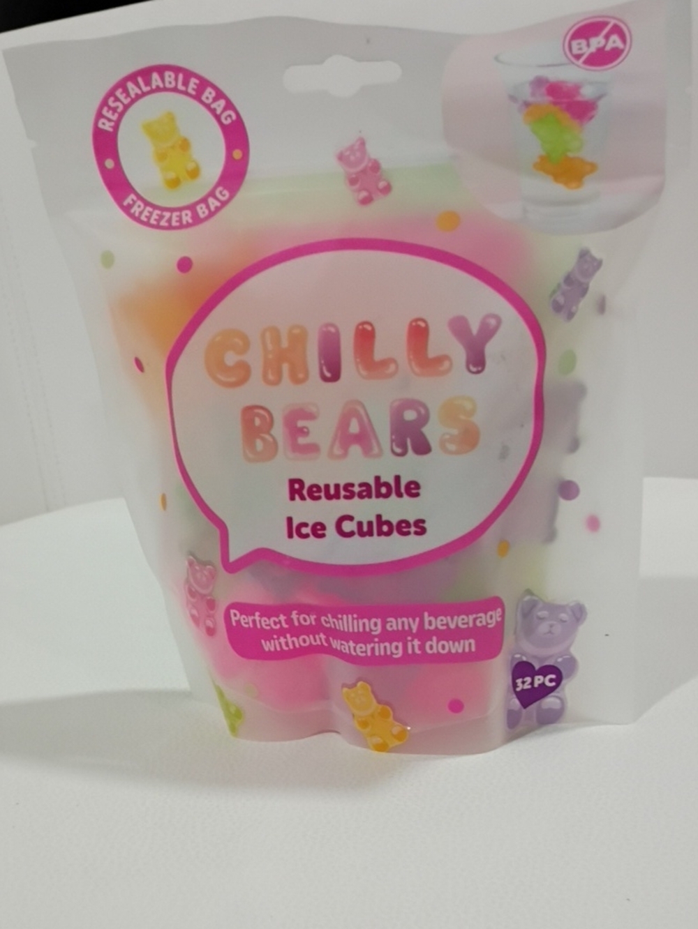 Chilly Bears Reusable Ice Cubes - Colorful Bear Shapes
